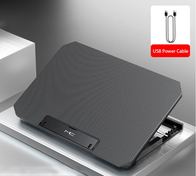 Suporte para Portáteis - Com Arrefecimento, Painel Metálico, Velocidade Ajustável e 2 Ventoinhas Suporte para Portáteis - Com Arrefecimento, Painel Metálico, Velocidade Ajustável e 2 Ventoinhas